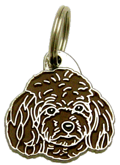 BARBONE TOY MARRONE - Medagliette per cani, medagliette per cani incise, medaglietta, incese medagliette per cani online, personalizzate medagliette, medaglietta, portachiavi